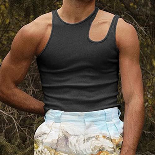 קיץ גברים של קיץ אופנה גופיות סקסי ללא שרוולים חולצות פאנק טי אפוד בגדי רחוב