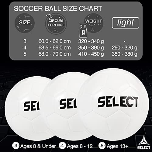 בחר Viking DB V22 כדורגל כדורגל, חבילת קבוצות 8-כדור, לבן/אדום/ירוק, גודל 5