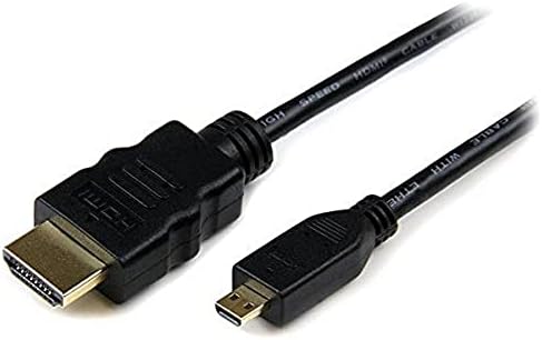 Startech.com 3ft micro hdmi לכבל HDMI עם Ethernet - 4K 30Hz וידאו - עמיד במהירות גבוהה מיקרו HDMI Type -D ל- HDMI 1.4 כבל מתאם/כבל ממיר - צגי HDMI/TVS/TIRS