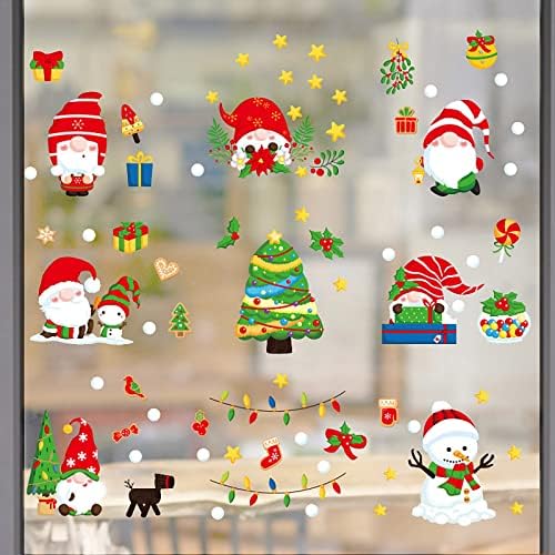 החג שמח קיר מדבקות נשלף חג המולד אמנות מדבקות חג המולד חלון מדבקות קיר משרד ילדי סלון קישוטי חמוד הלבשה אורות