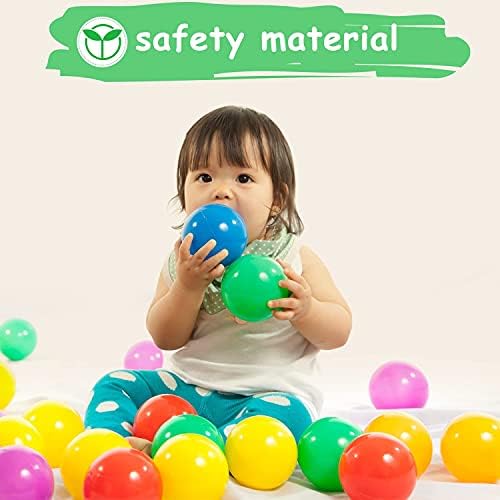 ונלנד כדור בור כדורי עבור תינוק ופעוט פתלטים משלוח חינם למחוץ הוכחת פלסטיק-7 צבעים בהירים לשימוש חוזר לשחק צעצועים לילדים עם אחסון תיק