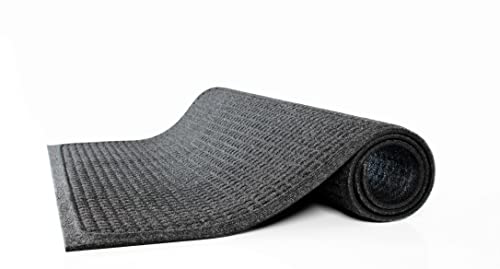 שטיח רצפת מגב מקורה של גרדיאן אקוגארד, פלסטיק ממוחזר וגומי, 4 'על 6', פחם