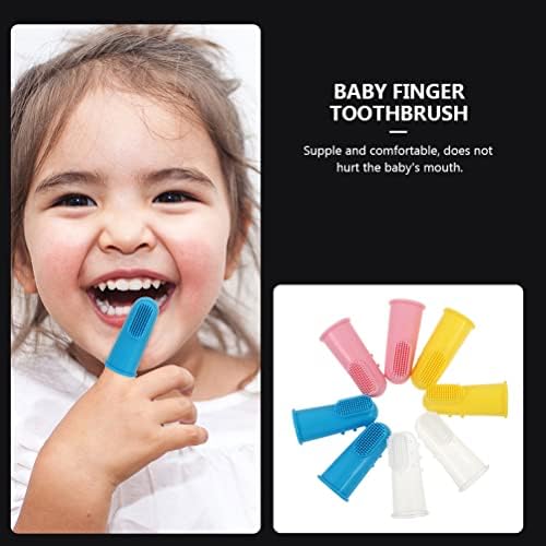 12 יחידות תינוק אצבע מברשת שיניים תינוק מברשת שיניים סיליקון מברשת שיניים תינוק לשון מנקה ניקוי מברשות שיניים ניקוי כלים