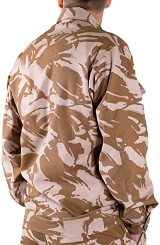 ז'קט הצבא הבריטי לחימה בחולצות הסוואה מדברית טרופית גברים DPM CAMO גיליון עודף צבאי קל משקל