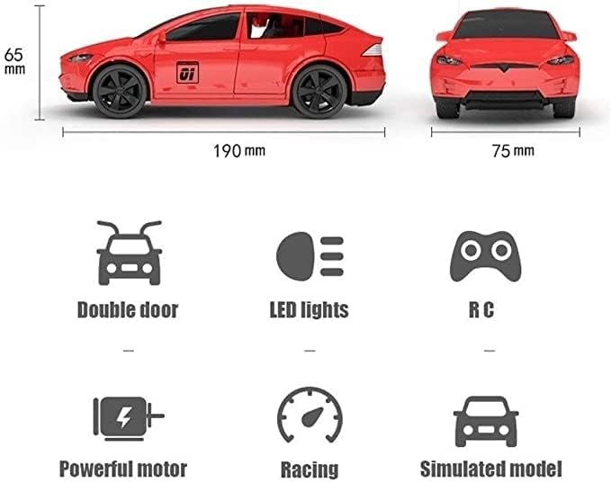 Evsnirt Tesla יכול לפתוח את דלת 4 מכונית שלט רחוק בערוץ עם סחף פנס מכונית ספורט נטענת כוחות סוס חזקים של כוחות סוס אלחוטית אלחוטית מירוץ