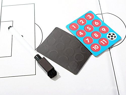 פנטומסקי ניידים כדורגל קלאסי/כדורגל טקטיקות מגנטיות לוח אימון עם קטעי סמן, עט ומחק