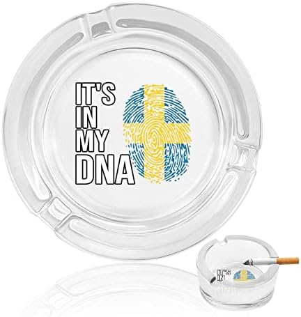 זה במאפרה של דגל שוודיה של DNA שוודיה לסיגריות מגשי אפר עגולים למשרד ביתי ומסעדות