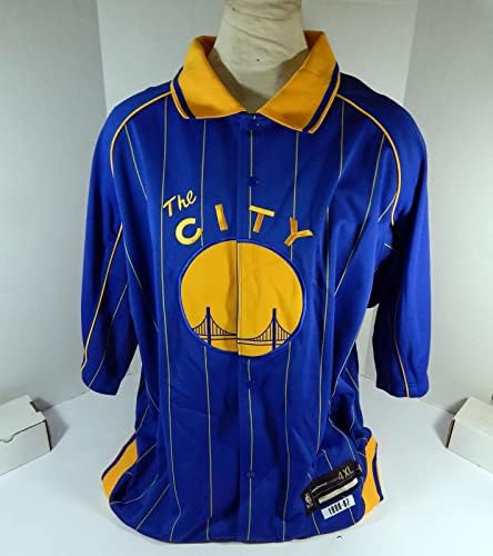 משחק גולדן סטייט ווריירס משנת 2000 הונפק חולצת צילום כחולה קלאסית קלאסית 4xl 6 - משחק NBA בשימוש