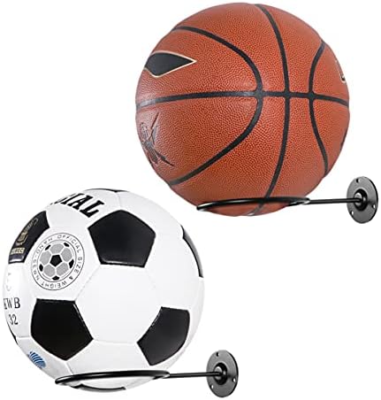 מדף אחסון בכדור VANZACK מחזיקי כדור רכוב על כדורים מתלים לתצוגת כדורגל לכדורגל כדורעף כדורעף 2 חתיכות