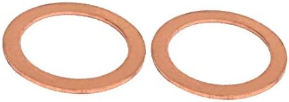 X-dree 2pcs 30mmx40mmx1.5 ממ טבעת שטוחה טבעת שטוחה אטם אטם מכונת כביסה (2 pcs 30mmx40mmx1.5 ממ cobre anillo plano sellado junta de arandela de aplastamiento