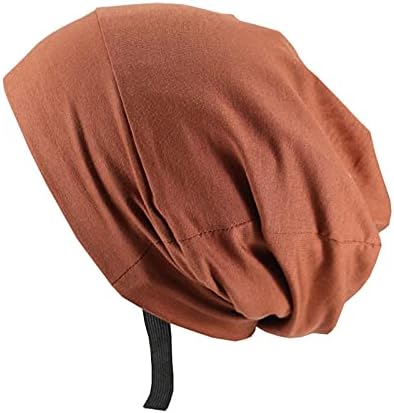 SSDXY סאטן כובע כפה מרופד לנשים אלסטיות מתכווננת כובע מתיחה רכה צבע אחיד צבע אטום לרוח יוניסקס