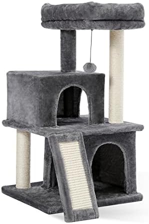 חתול עץ יציב חתול דירות מקורה חתולים מפנק מוטות חתלתול גרוד חתול צעצועי חתול מטפס חתולים קטן חתול מגדל עבור מקורה חתולים