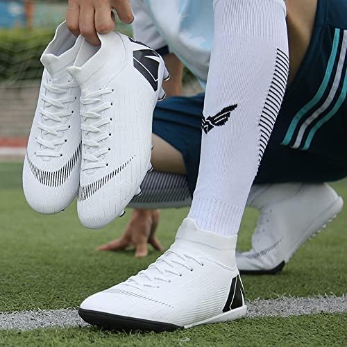 נעלי כדורגל לגברים סוליות דשא כדורגל מקורה סוללות נעלי כדורגל נושמות גבוהות נושמים אימונים חיצוניים TF/AG