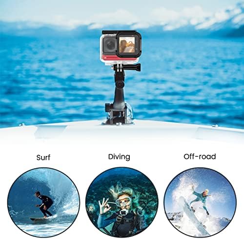 מארז צלילה עבור insta360 One Rs 4K מהדורה מצלמת פעולה, דיור אטום למים מעטפת צלילה מתחת למים 60M/196ft עם אביזר בורג אגודל
