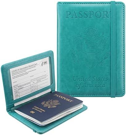 דרכון וחיסון כרטיס מחזיק משולבת, דרכון מחזיק עם חיסון כרטיס חריץ,דרכון מחזיק, דרכון וחיסון כרטיס מחזיק,דרכון ארנק נסיעות מסמך ארגונית, עבור נשים וגברים