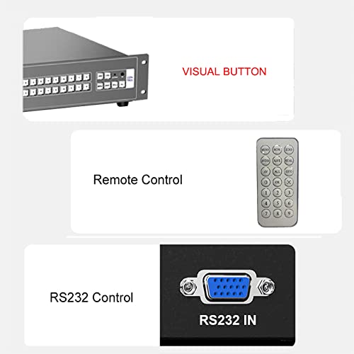 4K HDMI מטריקס 16x16 מתג HDMI 16 קלט 16 פלט וידאו מפצל EDID כפתור חזותי RS232 בקרת שלט רחוק