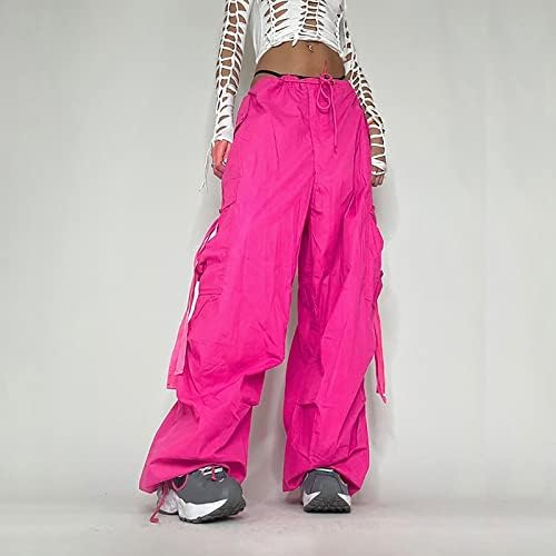 מכנסיים של Keusn Plus בגודל לנשים מכנסי מצנח רחבים רחבים לנשים רץ רץ קליל מכנסיים נינוחים בגדי רחוב