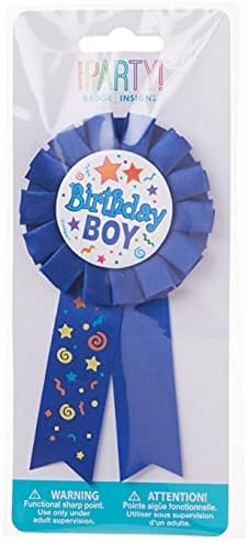 ייחודי יום הולדת ילד בד פרס תג, 6& 34;, כחול