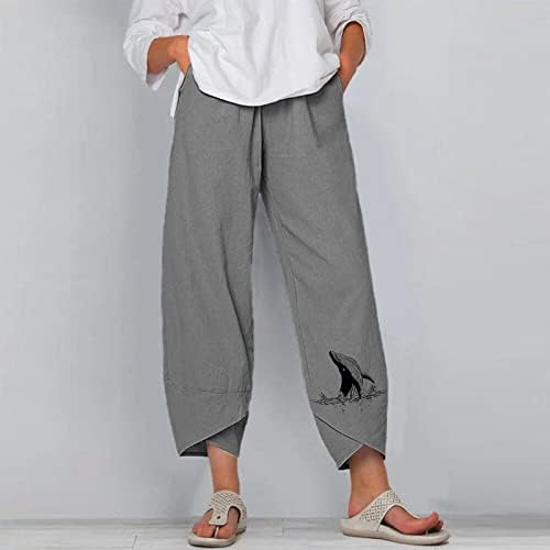 למתוח מכנסי יוגה לנשים נשים מכנסיים מזדמנים מוצקים מכנסיים מודפסים מכנסיים פרחוניים מותניים אלסטיים לנשים