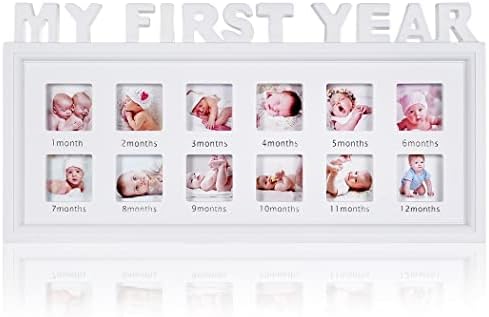 מסגרת תמונת תינוק בן יומו, השנה הראשונה שלי יילוד מזכרת מסגרת 12 חודשים, מסגרת תמונה לזכרונות