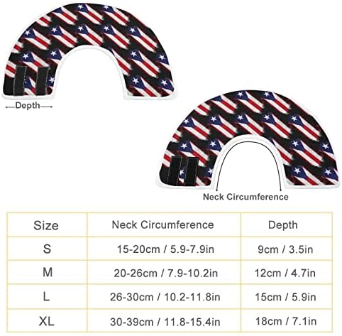 דגל פוארטו ריקו צווארון חרוט כלבים צווארון התאמת חיות מחמד מתכוונן צווארון מגן לחתולי כלבים