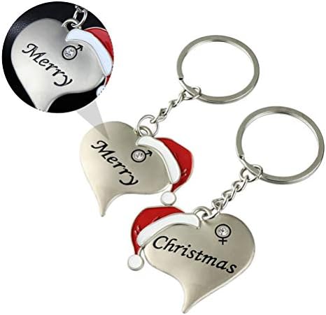 ABOOFAN 2PCS מחזיקי מפתחות יצירתיים זוג טבעות מפתח דקורטיביות מתנות חובב Keyrings Keyrings Kirdrist