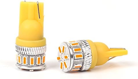 תאורת אללה 2 יחידות סופר בהירות ענבר צהוב 168 W5W 194 נורות LED לוחית רישוי לוחית מפת צד קדמי סמן סמן אור החלפת החלפת