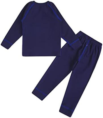 Jugaoge Kids Boys תחתונים תרמיים סט של שרוול ארוך שכבת טריקו עליון עם מכנסיים מכנסיים