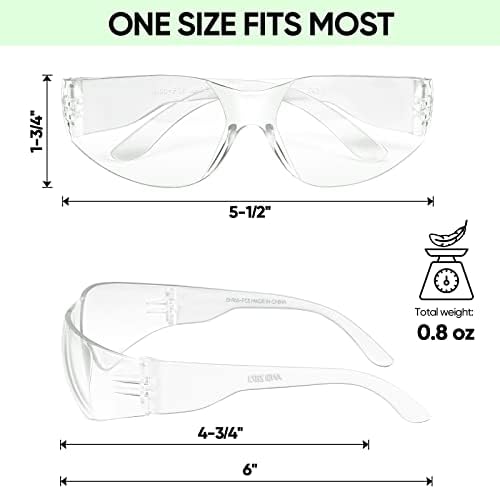 טיקון משקפי בטיחות ברורים לגברים, משקפי בטיחות עם עמידה בפני השפעת שריטות עונה על ANSI Z87.1 תקן
