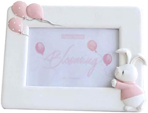 מסגרת תמונה של Geltdn ， קישוטים מצוירים קישוט מתנה ליום הולדת מתנה לילדה חמודה שרף ארנב של חג האהבה מתנה