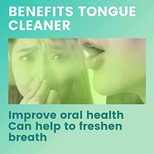 דנטסטה - מגרד לשון למבוגרים פלסטיק - ניקוי לשון 2 גודל ב -1, מגרד לשון לבריאות הפה, קל לשימוש בלשון להיגיינה.