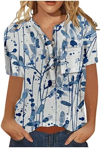 צמרות פרחוניות בגודל פלוס לנשים אופנת קיץ נשים חולצות שרוול קצר מזדמן לבוש חולצות חולצות וינטג 'חולצות נעימות