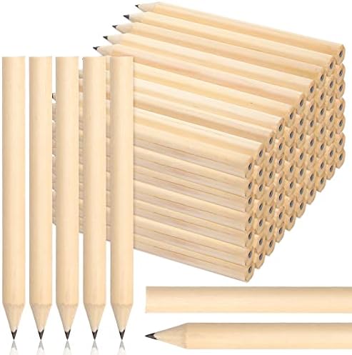 200 יחידות גולף עפרונות בתפזורת 2 קילו חצי עפרונות מיני עץ עגול עיפרון מראש חידד טבעי עץ עיפרון לילדים בית ספר בכיתה ספקי צד, 3.5 אינץ