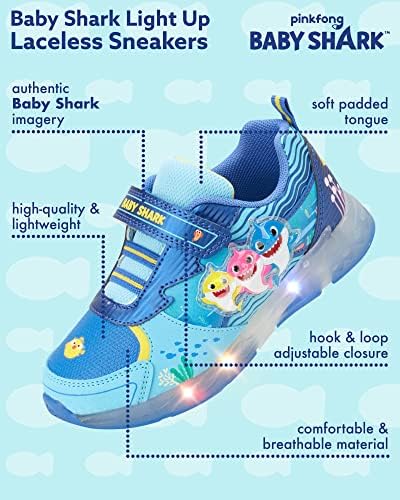 ניקלודיאון יוניסקס-ילד בני תינוק כריש נעליים-ללא תחרה הוביל אור עד נעלי ספורט