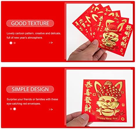 66 יחידות 2023 סיני חדש שנה אדום מעטפות קריקטורה ארנב כסף אדום מנות לאי לראות מזל הונג באו תיק עבור שנה של ארנב אביב פסטיבל חג המולד