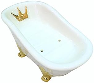 סאידקה בית לבן קרמיקה קרמיקה בצורת סבון כתר זהב בצורת זהב עם חורים