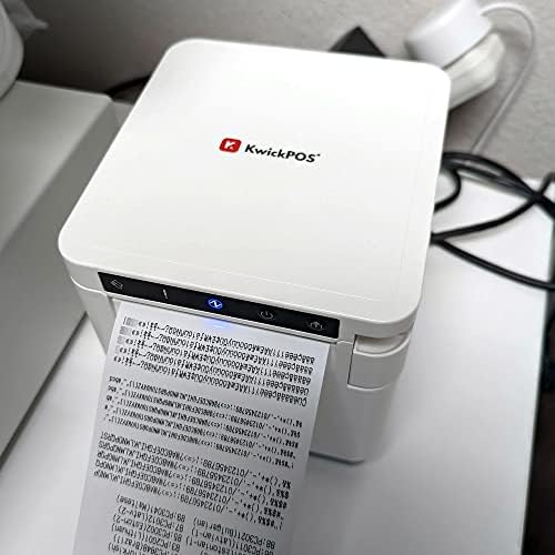 מדפסת קבלה תרמית של Kwickpos 80 ממ, מהירות גבוהה, חותך אוטומטי, Ethernet, USB, יציאה סדרתית, אספקת חשמל כלולה