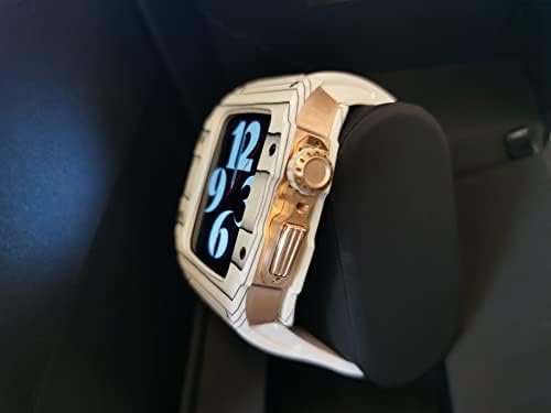 Czke Carbon Case Case Sport Style ערכת MOD עבור Apple Watch 7 45 ממ רצועה קלה עבור IWatch 6 SE 5 4 אביזרי DIY של 44 ממ 44 ממ
