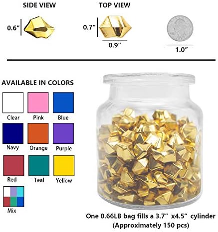 DOLESTAR 2800 יח 'יהלומים מזויפים ברורים ו -150 יחידות קרח אקרילי זהב