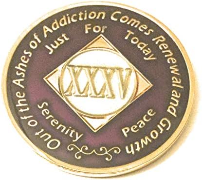 קו התאוששות 35 שנה Na Deep Purple & Tri Tri Medallion -Chip, Coin, Token