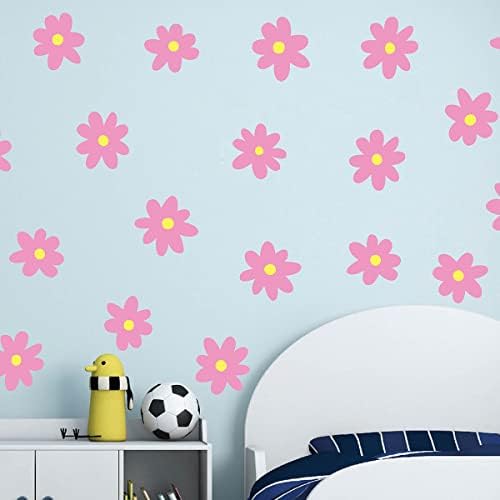 80 יחידות פרחים לבנים גדולים מדבקות עיצוב קיר לילדים חדר ילדים בחדר שינה מדבקות פרחוניות BK004