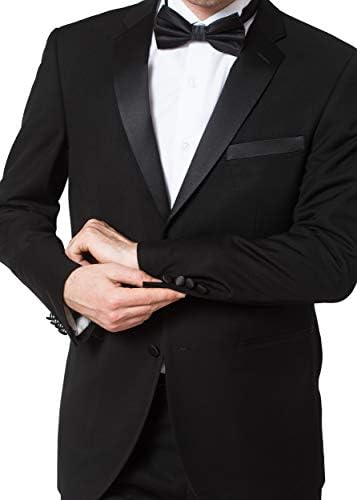 Adam Baker's Men's Classic & Slim Fit חליפת טוקסידו רשמית דו חלקית - זמינה בגדלים וצבעים רבים
