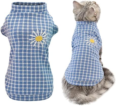 חולצות כלבים קטנות לבנות בגדי חתול חורפי תלבושות כלבים קטנים