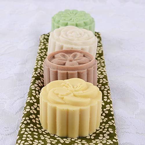 תבניות סבון 4 חללות קרם פרחים עגול בר סוכריות שוקולד בעבודת יד עובש