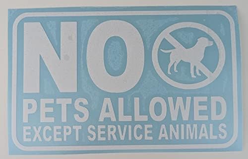 AwsomeProducts - אין חיות מחמד מותרות למעט חיות שירות - - מדבקה מדבקה ויניל שלט עסקים, דלת, חלון