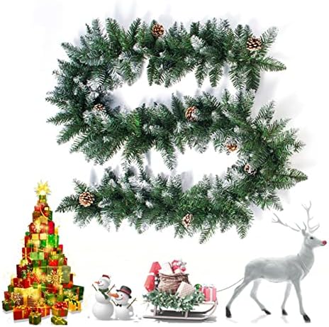 Pifude אב חג המולד 2.7 מ 'ירוק חג חג מולד זר זר חג המולד קנה חג המולד ציוד מסיבת חג המולד עץ אורן עץ ראטאן עיצוב
