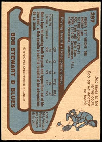 1979 O-PEE-CHEE 297 בוב סטיוארט בלוז NM/MT Blues