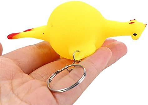 בדיחות מעשיות הטלת עוף הטלת ביצים צעצועים מסובכים טבעת מפתח טבעת זיוף מעשי קונדס צעצועים יצרנית טריק טריק כיף מתנה לילדים מצחיקים
