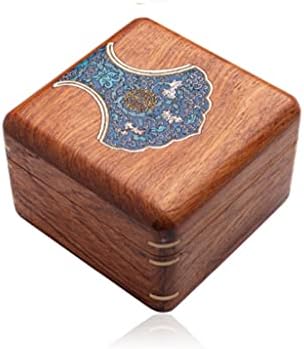WYFDC רוזווד קופסת תכשיטים מעץ מלא עץ קטן