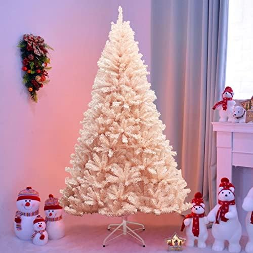 עץ חג המולד המלאכותי של ג'הה 7ft צייר עץ אשוח מלא עם עונת החגים של מתכת